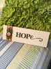 Tile Sign HOPE Positive Saying With Button Floral Accents Wall Art Gift Idea Home Country Decor {{ JAMsCraftCloset }}