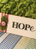 Tile Sign HOPE Positive Saying With Button Floral Accents Wall Art Gift Idea Home Country Decor {{ JAMsCraftCloset }}
