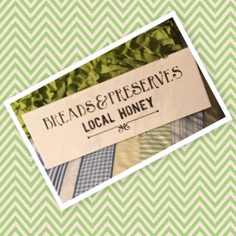 BREADS & PRESERVES LOCAL HONEY White Ceramic Tile Sign Country Farmhouse Wall Art Gift Campers RV {{ JAMsCraftCloset }}