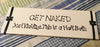 GET NAKED HALF BATH White Ceramic Tile Sign Funny Bathroom Decor Wall Art Gift Idea {{ JAMsCraftCloset }}