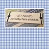 GET NAKED HALF BATH White Ceramic Tile Sign Funny Bathroom Decor Wall Art Gift Idea {{ JAMsCraftCloset }}