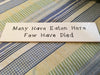 MANY HAVE EATEN HERE FEW HAVE DIED Tile Sign Funny KITCHEN Decor Wall Art Gift Idea {{ JAMsCraftCloset }}