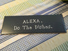 ALEXA DO THE DISHES Tile Sign Funny KITCHEN Decor Wall Art Gift Idea {{ JAMsCraftCloset }}