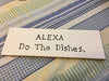 ALEXA DO THE DISHES Tile Sign Funny KITCHEN Decor Wall Art Gift Idea {{ JAMsCraftCloset }}