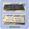 LIFE IS SHORT LICK THE SPOON Tile Sign Funny KITCHEN Decor Wall Art Gift Idea {{ JAMsCraftCloset }}