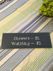 SHOWERS $1 WATCHING $2 Blue Ceramic Tile Sign Funny BATHROOM Decor Gift Idea {{ JAMsCraftCloset }}