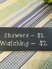 SHOWERS $1 WATCHING $2 Blue Ceramic Tile Sign Funny BATHROOM Decor Gift Idea {{ JAMsCraftCloset }}