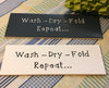 WASH DRY FOLD REPEAT Tile Sign Funny LAUNDRY Room Decor Wall Art Gift Idea {{ JAMsCraftCloset }}