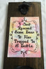 BOTTLE OPENER Sublimation On Metal Mounted On Wood I JUST RESCUED SOME BEER Home Mancave Patio Porch Decor Crafters Delight {{ JAMsCraftCloset }}