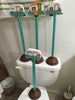 Decorative Plunger Upcycled Unique Retro Camper Aqua Peach Bathroom Toilet Decor Handmade Hand Painted Gift Idea JAMsCraftCloset