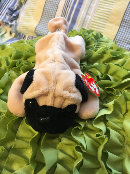 TY BEANIE BABY Pugsly the Pug Birthdate May 2 1996 Collectible