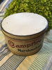Tin Vintage Campfire WHITE Marshmallows 5 Lbs Advertising Tin Collector Tin c. 1930 Made By THE CAMPFIRE COMPANY in Milwaukee U.S.A. - REG. U. S. PAT. OFF. - WHITE -JAMsCraftCloset