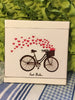 Vintage Bicycle Wall Art JUST RIDE Smaller Ceramic Tile Decoupaged Sign Gift {{ JAMsCraftCloset }}