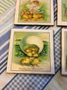 Ceramic Tile EASTER CHICKS Wall Art Handmade Upcycled Repurposed Gift Home Decor SET OF 4 {{ JAMsCraftCloset }}