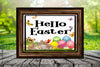 Garden Flag Digital Design Sublimation Easter Graphic SVG-PNG-JPEG Download HELLO EASTER Crafters Delight {{ JAMsCraftCloset }}