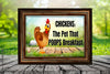 MUG Coffee Full Wrap Sublimation Digital Graphic Design Download CHICKENS THE PET THAT POOPS BREAKFAST SVG-PNG Crafters Delight {{ JAMsCraftCloset }}