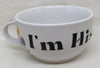 MUGS Soup Bowls Hand Painted I'M HERS I'M HIS Turquoise Yellow Purple Happy Dot Flowers Set of Two Crafters Delight {{ JAMsCraftCloset }}