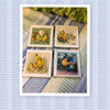 Ceramic Tile EASTER CHICKS Wall Art Handmade Upcycled Repurposed Gift Home Decor SET OF 4 {{ JAMsCraftCloset }}