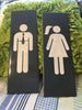 GIRL and BOY Door Sign Blue Ceramic Tile Sign Funny BATHROOM Decor Gift Idea {{ JAMsCraftCloset }}