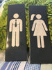 GIRL and BOY Door Sign Blue Ceramic Tile Sign Funny BATHROOM Decor Gift Idea {{ JAMsCraftCloset }}