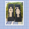 GIRL and BOY Door Sign Blue Ceramic Tile Sign Funny BATHROOM Decor Gift Idea {{ JAMsCraftCloset }}