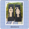 GIRL and BOY Door Sign Blue Ceramic Tile Sign Funny BATHROOM Decor Gift Idea {{ JAMsCraftCloset }}