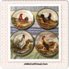 Plates Country Chickens Country Farmhouse Kitchen Dining Decor Set of 4 Wall Art Gift Idea {{ JAMsCraftCloset }}