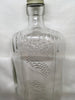 Vintage COLUMBIA Embossed Grapes Rectangle Rare Wine Bottle With Screw-On Lid 3/4 Quart 1900-1940 {{ JAMsCraftCloset }}