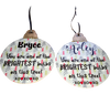 Christmas Personalized Ornament Handmade Large Round Wooden Sublimation Large Holiday Tree Decoration Crafters Delight {{ JAMsCraftCloset }}
