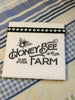 HONEY BEE FARM Wall Art Ceramic Tile Decoupaged Sign Kitchen Country Farmhouse Decor Gift {{ JAMsCraftCloset }}