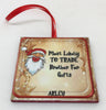 HOLIDAYS Ceramic Tile Christmas Ornament MOST LIKELY 2 Gift Tree Decor Stocking Stuffer Crafters Delight {{ JAMsCraftCloset }}