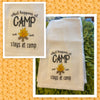 WHAT HAPPENS AT CAMP STAYS AT CAMP Flour Sack Tea Dish Towel Camper RV Kitchen Gift {{ JAMsCraftCloset }}