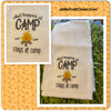 WHAT HAPPENS AT CAMP STAYS AT CAMP Flour Sack Tea Dish Towel Camper RV Kitchen Gift {{ JAMsCraftCloset }}