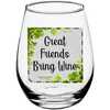 Digital Graphic Design SVG-PNG-JPEG Download Positive Saying Wine Sayings Quotes GREAT FRIENDS BRING WINE Crafters Delight {{ JAMsCraftCloset }}