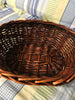 Basket Gathering Vintage Rust and Black Woven - JAMsCraftCloset