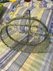 Basket Green Patina Wire Vintage Oval Gathering - JAMsCraftCloset