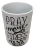 FAITH Design Mug Cup Coffee Hand Painted Stenciled Farmhouse Country Kitchen Decor Crafters Delight {{ JAMsCraftCloset }}