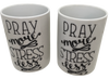 FAITH Design Mug Cup Coffee Hand Painted Stenciled Farmhouse Country Kitchen Decor Crafters Delight {{ JAMsCraftCloset }}