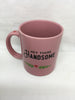 HEY THERE HANDSOME and HELLO LOVELY Cups Mugs Coffee Hand Painted SET of 2 {{ JAMsCraftCloset }}