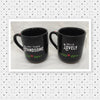 HEY THERE HANDSOME and HELLO LOVELY Cups Mugs Coffee Hand Painted SET of 2 {{ JAMsCraftCloset }}
