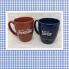 HEY THERE HANDSOME and HELLO LOVELY Cups Mugs Coffee Hand Painted SET of 2 {{ JAMsCraftCloset }}