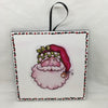 SANTA FACE Wall Art Ceramic Tile Decoupaged Christmas Holiday Decor Sign Gift Idea {{ JAMsCraftCloset }}