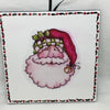 SANTA FACE Wall Art Ceramic Tile Decoupaged Christmas Holiday Decor Sign Gift Idea {{ JAMsCraftCloset }}