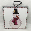 SNOWMAN Wall Art Ceramic Tile Decoupaged Christmas Holiday Decor Sign Gift Idea {{ JAMsCraftCloset }}