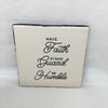 HAVE FAITH Wall Art Ceramic Tile Hand Painted Positive Saying Sign Gift Idea Home Decor {{ JAMsCraftCloset }}