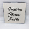 SPREAD HAPPINESS Wall Art Ceramic Tile Hand Painted Positive Saying Sign Gift {{ JAMsCraftCloset }}