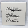 SPREAD HAPPINESS Wall Art Ceramic Tile Hand Painted Positive Saying Sign Gift {{ JAMsCraftCloset }}