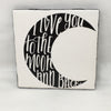 I LOVE YOU TO THE MOON AND BACK Wall Art Ceramic Tile Hand Painted Positive Saying Sign {{ JAMsCraftCloset }}