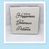 SPREAD HAPPINESS Wall Art Ceramic Tile Hand Painted Positive Saying Sign Gift {{ JAMsCraftCloset }}