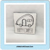 HAPPY CAMPER Wall Art Ceramic Tile Hand Painted Sign Gift Idea Camper RV Home Decor {{ JAMsCraftCloset }}
